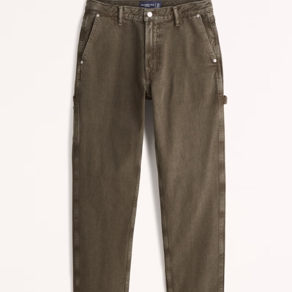 Abercrombie and fitch green workwear jeans